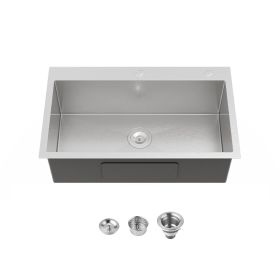 32 "x 19" x 10 "Embedded Single Bowl Kitchen Deep Sink