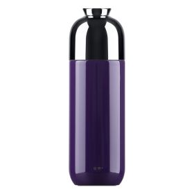 Fashion Titanium-Coated Tea Tumbler with Infuser, thermos cup 370ml purple
