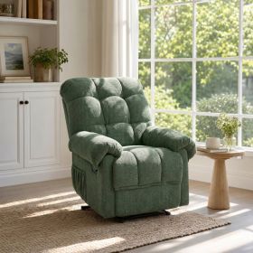 Green Recliner  Chair, Overstuffed Armchair, Manual Recliner, Living Room Seating, Reading Chair, Padded Footrest, Home Theater Seating, Ergonomi (Option: Army Green)